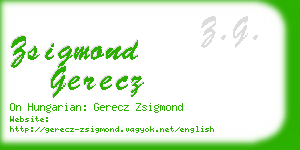 zsigmond gerecz business card